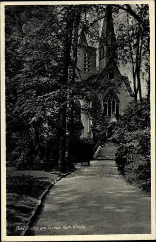 Ak Bad Soden am Taunus Hessen, Kath. Kirche