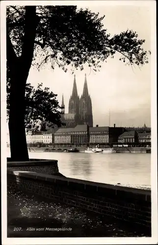 Ak Köln am Rhein, Rheinansicht, Dom, Reichsbahn-Direktions-Gebäude