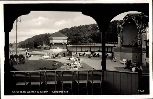 Ak Ostseebad Göhren auf Rügen, Konzertplatz, Bühne