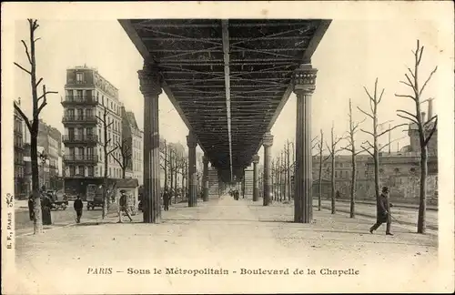 Ak Paris XVIII. Arrondissement Buttes-Montmartre, Boulevard de la Chapelle