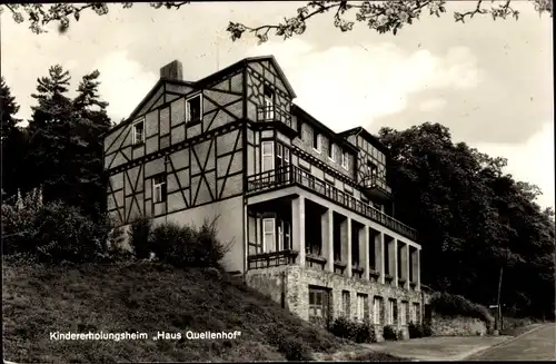 Ak Kiedrich Rheingau Eltville, Kindererholungsheim Haus Quellenhof, Fachwerkhaus