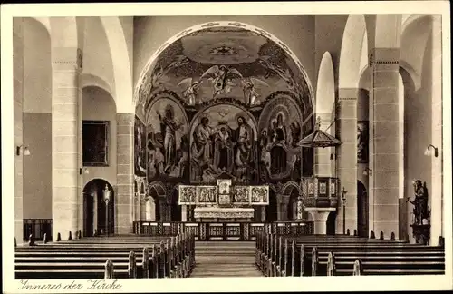 Ak Waldfischbach Burgalben, Maria Rosenberg, Altar, Inneres der Kirche