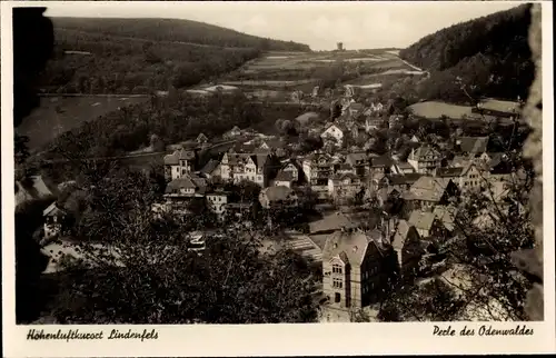 Ak Lindenfels im Odenwald Hessen, Gesamtansicht der Stadt mit Landschaft