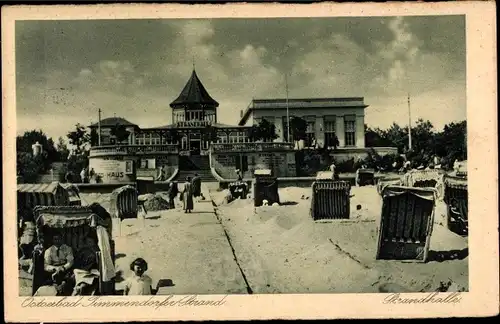 Ak Ostseebad Timmendorfer Strand, Strandhalle, Strandkörbe