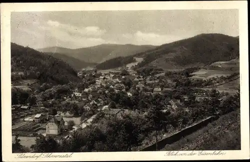 Ak Sitzendorf in Thüringen, Gesamtansicht von der Eisenbahn aus