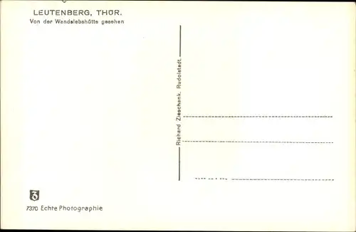 Foto Ak Leutenberg in Thüringen, von der Wandslebshütte gesehen