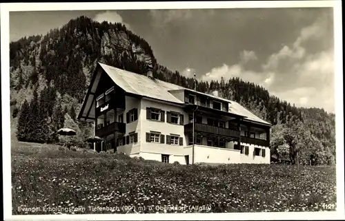 Ak Tiefenbach Oberstdorf Schwaben, Evangelisches Erholungsheim, Gesamtansicht