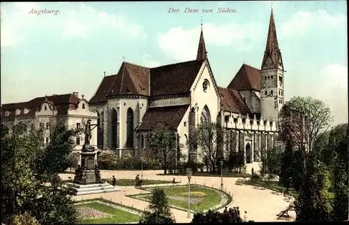 Ak Augsburg in Schwaben, Der Dom von Süden