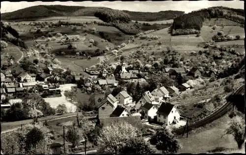 Ak Weiher Mörlenbach im Odenwald Hessen, Teilansicht mit Gasthaus "Zur Mühle"