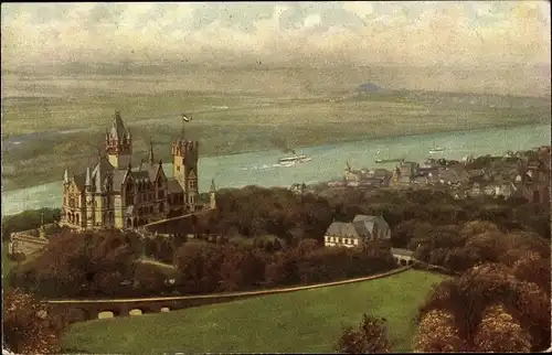 Ak Königswinter am Rhein, Drachenfels, Drachenburg, Godesberg