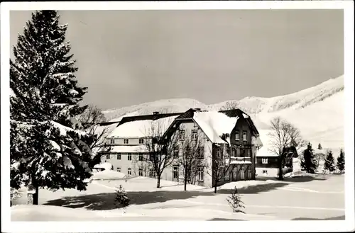 Ak Bernau im Schwarzwald, Gasthof-Pension Rössle im Winter