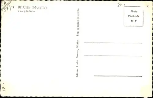 Ak Bitche Bitsch Lothringen Moselle, Gesamtansicht