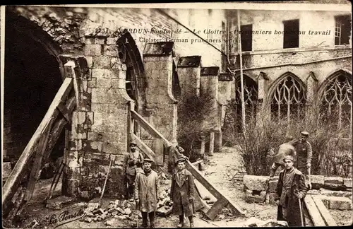 Ak Verdun Meuse, Le Cloitre, Ruine, Kriegszerstörungen, I. WK