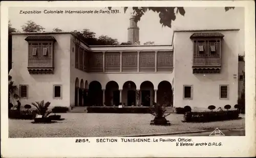 Ak Exposition Coloniale Internationale de Paris 1931, Section Tunisienne, Le Pavillon Officiel