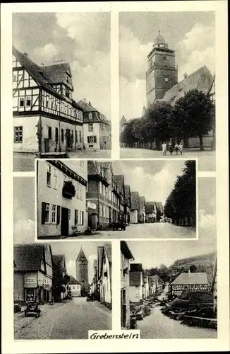 Ak Grebenstein in Nordhessen, Ortsansichten, Häuser, Kirche, Straße