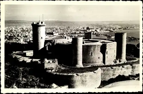 Ak Palma de Mallorca Balearische Inseln, Vista aerea del Castillo de Bellver