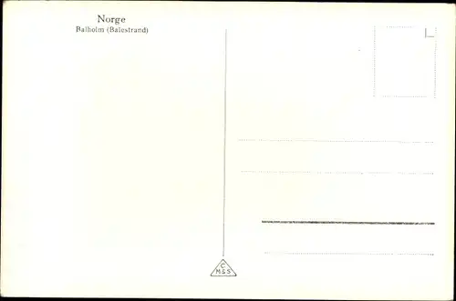 Ak Balholm Norwegen, Blick auf Fjord mit Dampfer und Bergen