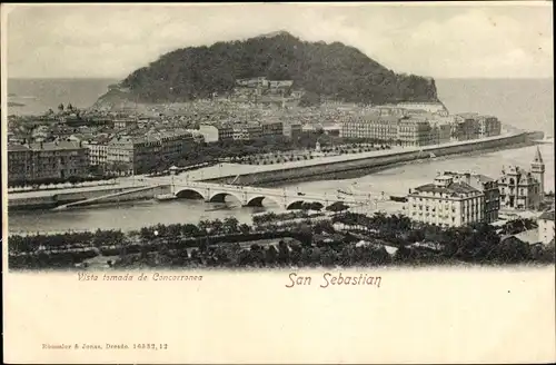 Ak Donostia San Sebastian Baskenland, Vista tomada de Concorranea