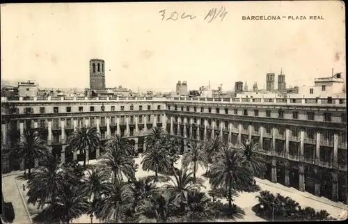 Ak Barcelona Katalonien Spanien, Plaza Real
