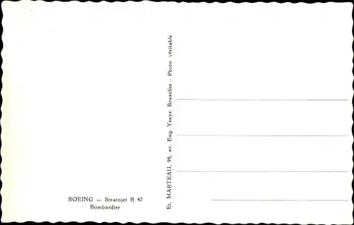 Ak Amerikanisches Militärflugzeug, Boeing B47, Bombardier