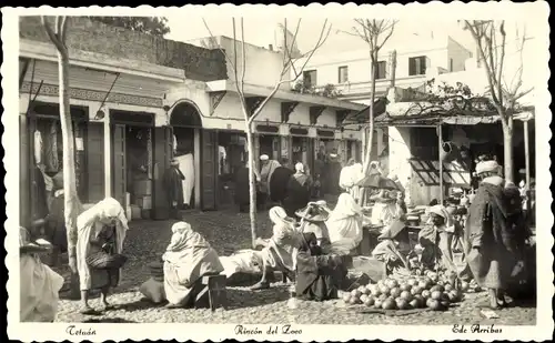 Ak Tetuan Tétouan Marokko, Rincon del Zoco, Markt