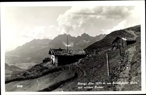 Ak Steiermark, Stangl Alm am Kitzbüheler Horn mit wildem Kaiser