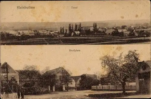 Ak Kleinbothen Großbothen Grimma in Sachsen, Gesamtansicht, Dorfplatz