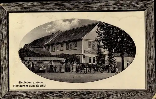 Passepartout Ak Siebleben Gotha im Thüringer Becken, Restaurant zum Edelhof