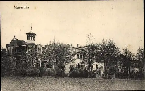 Ak Mścięcino Messenthin Pommern, Teilansicht der Ortschaft