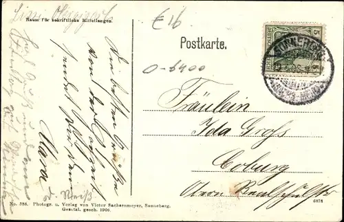 Passepartout Ak Sonneberg in Thüringen, Gesamtansicht, Kleinkind