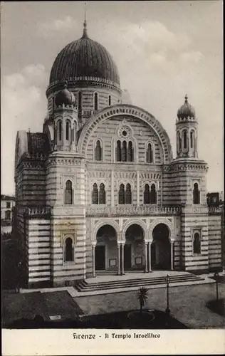 Judaika Ak Firenze Florenz Toscana, Via Farini, Templo Israelitico, Synagoge