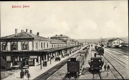 Ak Bebra an der Fulda Hessen, Bahnhof, Gleisseite, Eisenbahnen