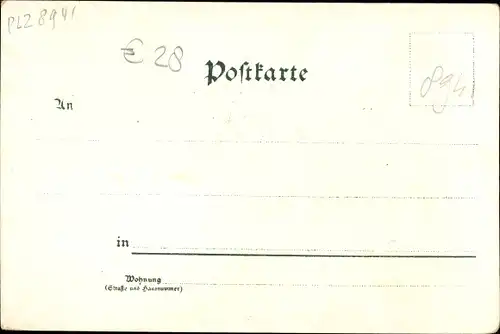 Litho Lautrach in Schwaben, Gretinenanstalt, Gasthof Tressel, Schloss, Brauerei Ziegler, Kirche