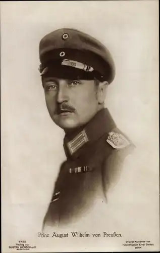 Ak Prinz August Wilhelm von Preußen, Uniform, Liersch 7732