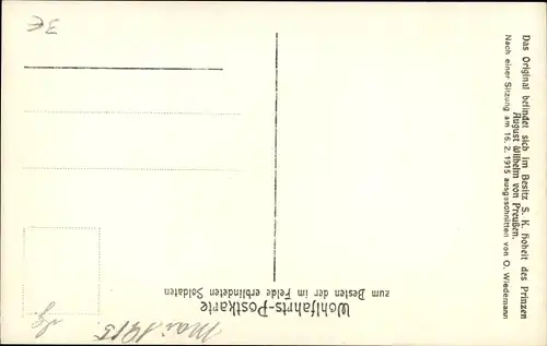 Scherenschnitt Künstler Ak Wiedemann, Otto, Alexandra Victoria, Prinzessin August Wilhelm v. Preußen