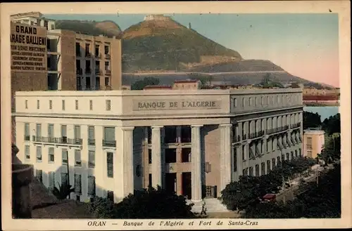 Ak Oran Algerien, Banque de l'Algerie et Fort de Santa Cruz