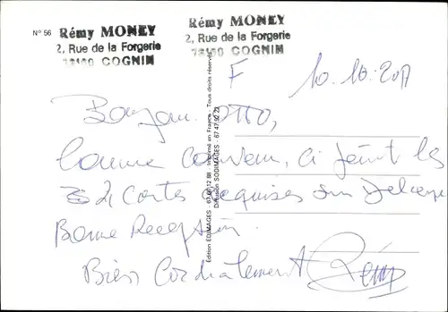 Ak Sänger Remy Money, Autogramm