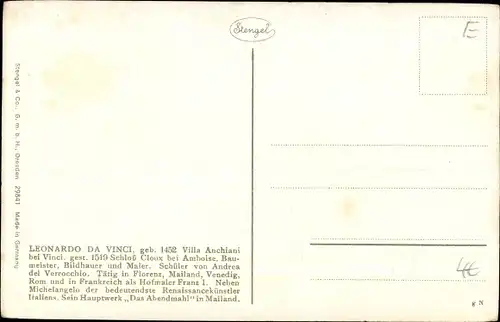 Künstler Ak Da Vinci, Leonardo, Die Verkündigung, Engel