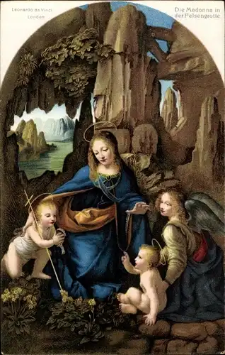 Künstler Ak Da Vinci, Leonardo, Madonna in der Felsengrotte