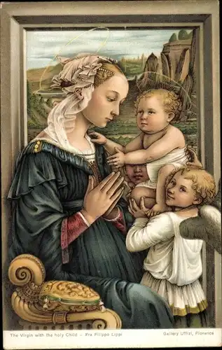 Künstler Ak Lippi, Fra Filippo, Maria mit Kind