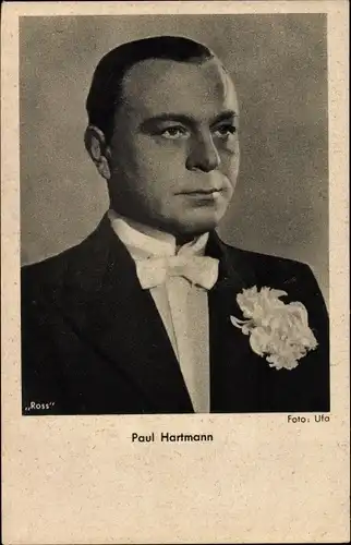 Ak Schauspieler Paul Hartmann, Portrait, Ross Verlag