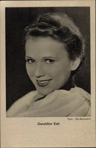 Ak Schauspielerin Geraldine Katt, Portrait