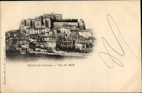 Ak Grignan Drôme, Vue du Midi