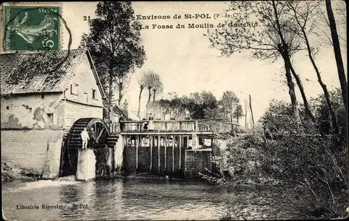 Ak Saint Pol Pas de Calais, La Fosse du Moulin de Gauchin