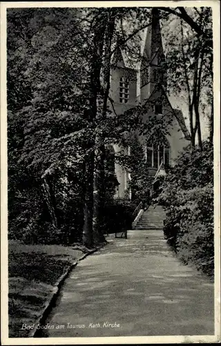 Ak Bad Soden am Taunus Hessen, Kath. Kirche