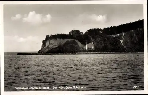 Ak Ostseebad Göhren auf Rügen, Das Hövt vom Schiff aus, Küstenpartie