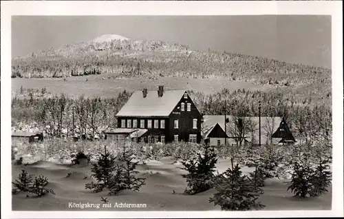 Ak Königskrug Braunlage im Oberharz, Achtermannshöhe im Winter