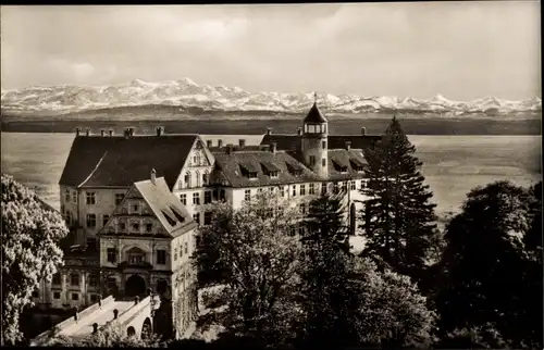 Ak Heiligenberg in Baden, Schloss Heiligenberg, Bodensee, Schweizer Alpen