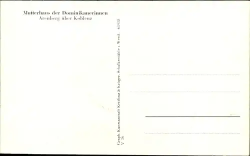 Ak Arenberg Koblenz am Rhein, Mutterhaus der Dominikanerinnen, Liegehalle