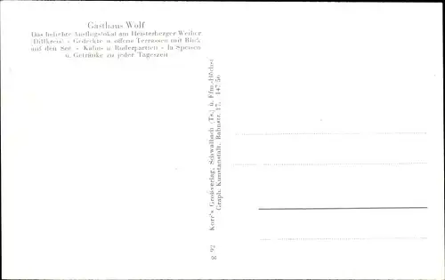 Ak Heisterberg Driedorf im Westerwald, Heisterberger Weiher, Gasthaus Wolf